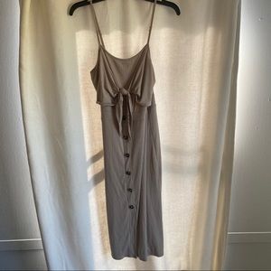 Dark cream midi dress